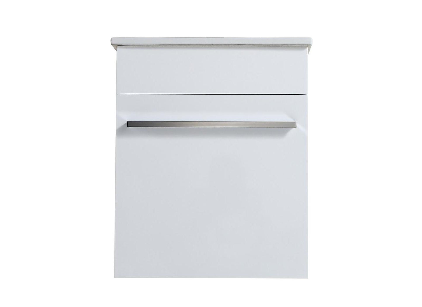 Millennium Modern Design Gloss White Bathroom Vanity Set with Cabinet and Counter Sink