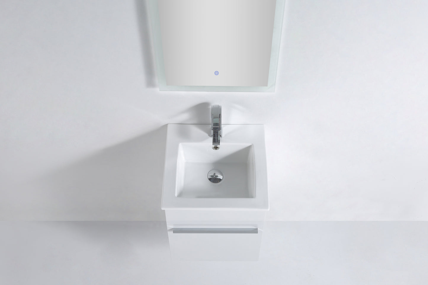 Millennium Modern Design Gloss White Bathroom Vanity Set with Cabinet and Counter Sink
