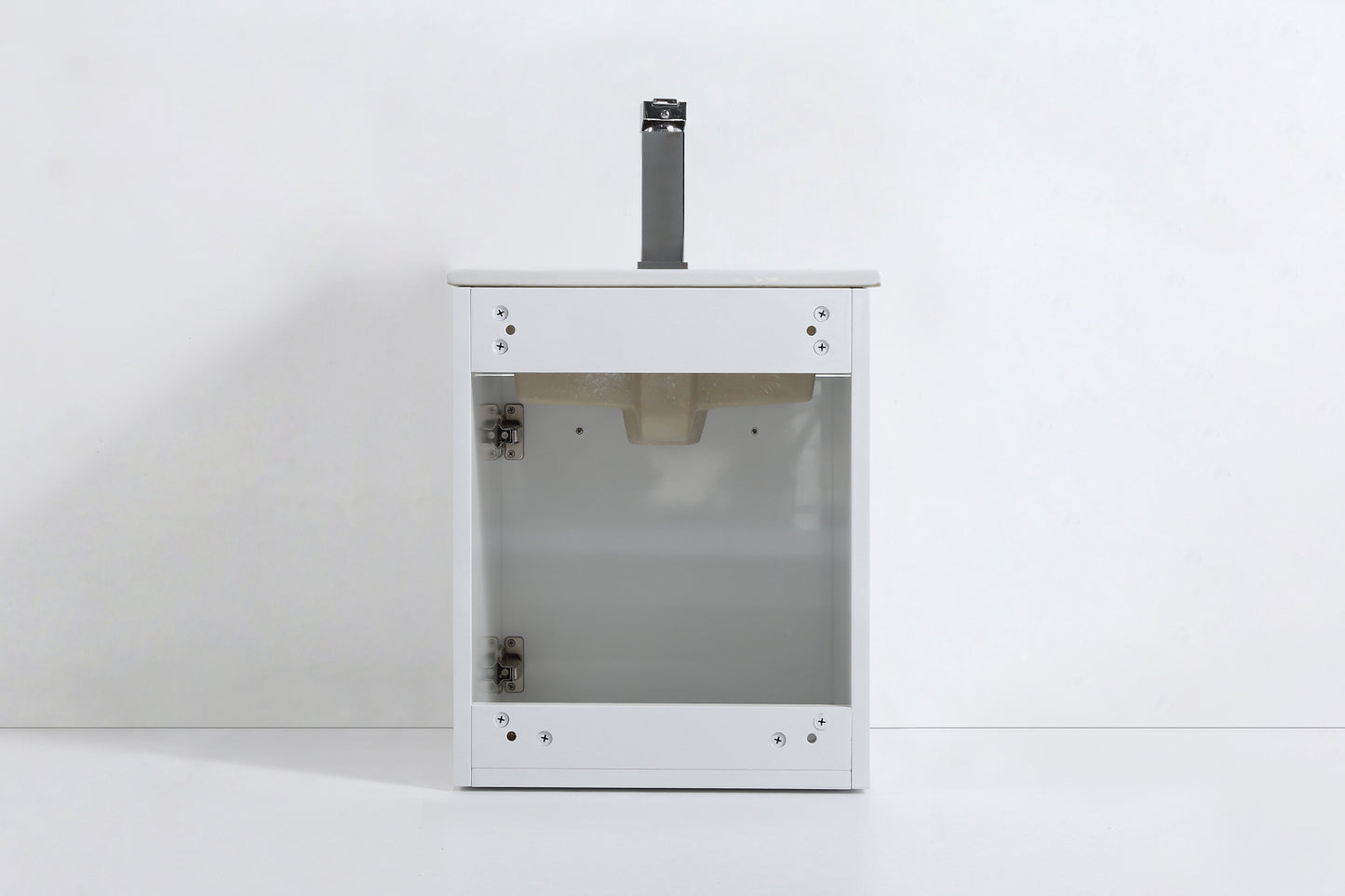 Millennium Modern Design Gloss White Bathroom Vanity Set with Cabinet and Counter Sink