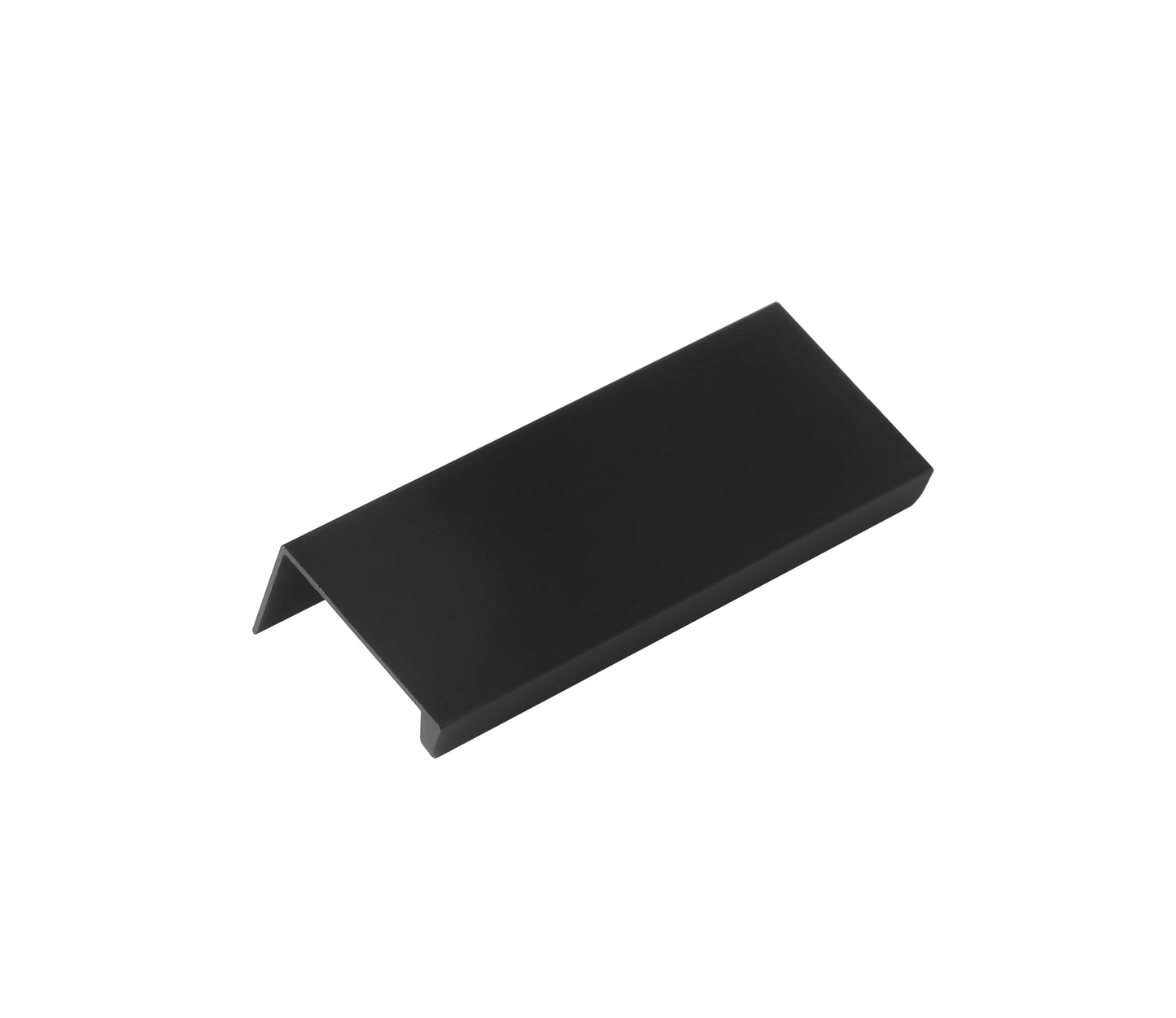 Center-to-Center Matte Black Finger Edge Tap Cabinet Pull (10-Pack)