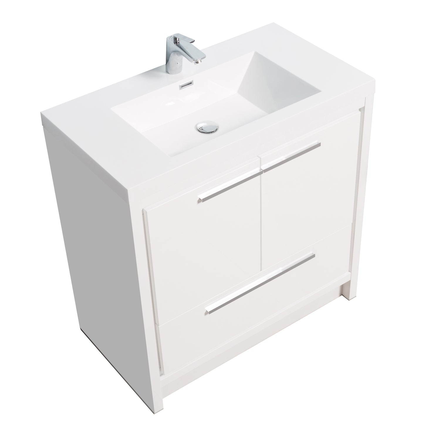 Boardwalk Modern Design Bathroom Furniture Set with Cabinet and Basin