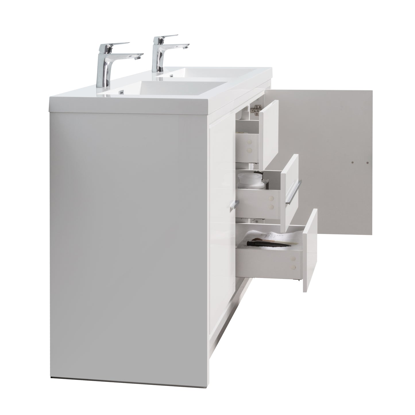 Boardwalk Modern Design Bathroom Furniture Set with Cabinet and Basin