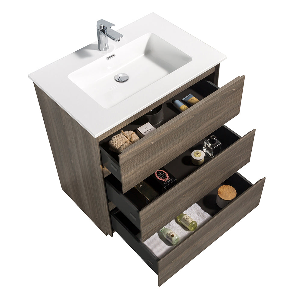 Cascade 30 in. Bathroom Furniture Set with Cabinet and Basin