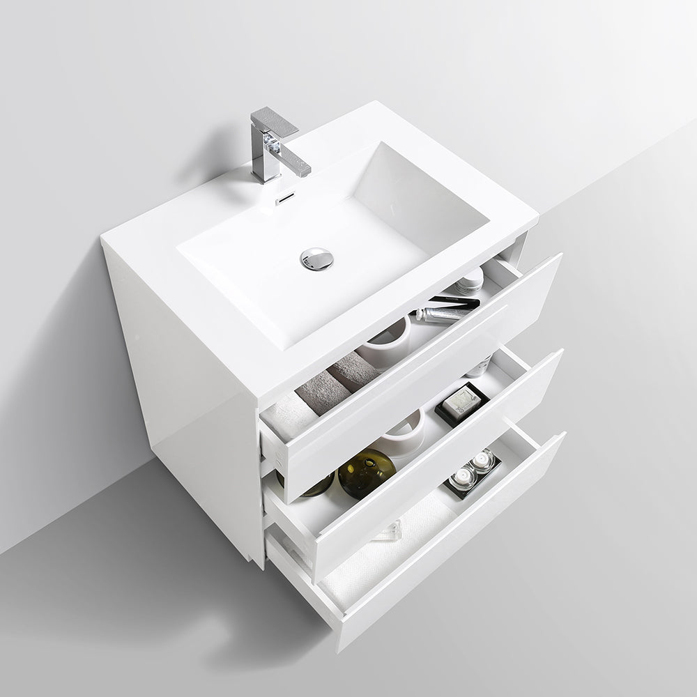 Cascade 30 in. Bathroom Furniture Set with Cabinet and Basin
