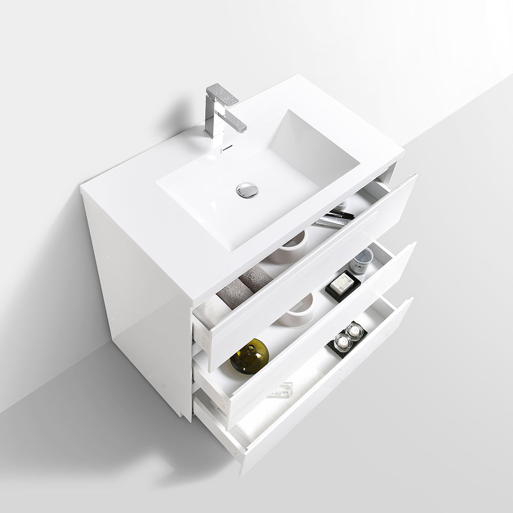 Cascade 36 in. Bathroom Furniture Set with Cabinet and Basin