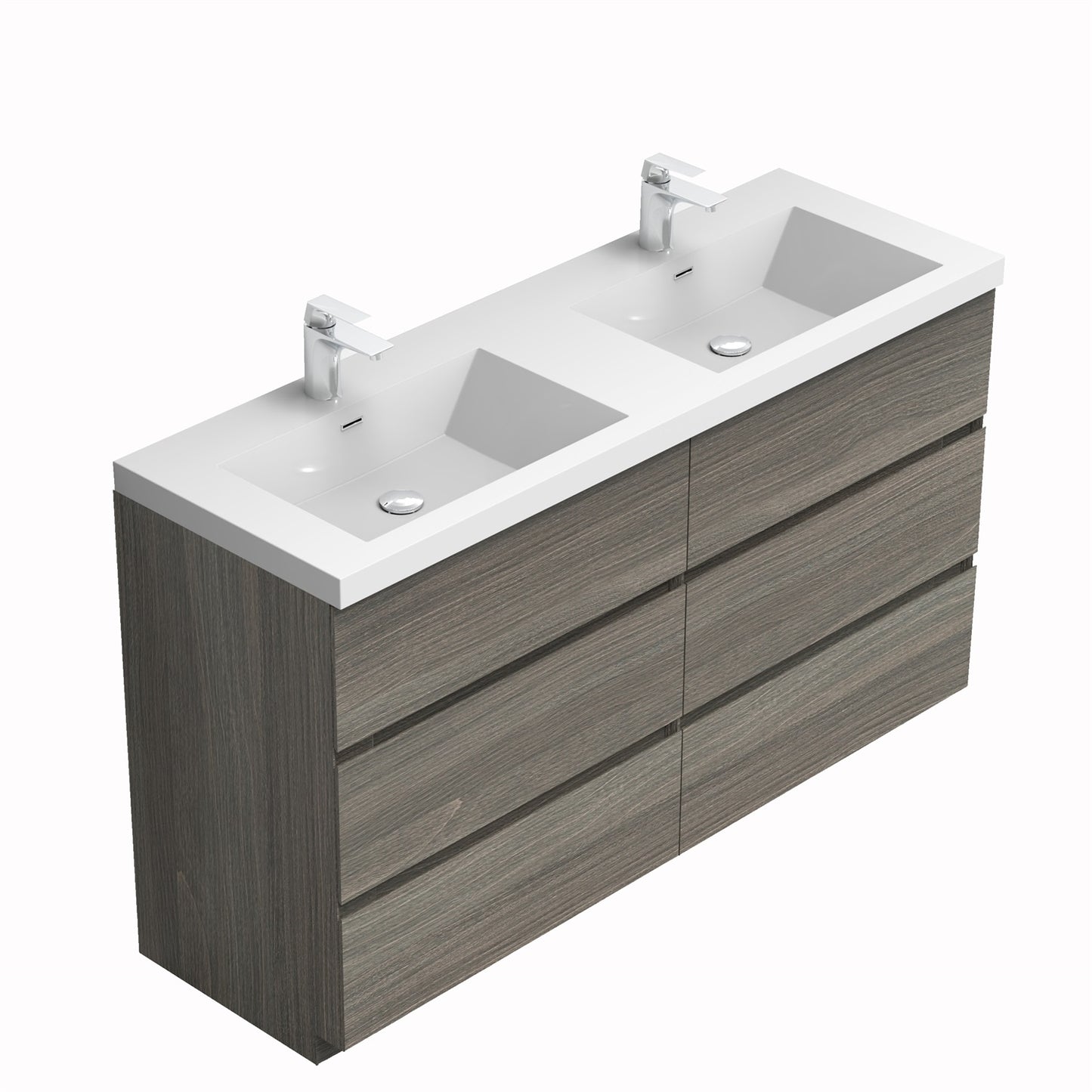 Cascade 59 in. Bathroom Furniture Set with Cabinet and Basin
