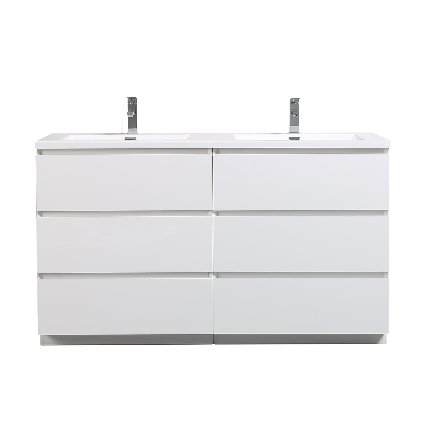 Cascade 59 in. Bathroom Furniture Set with Cabinet and Basin