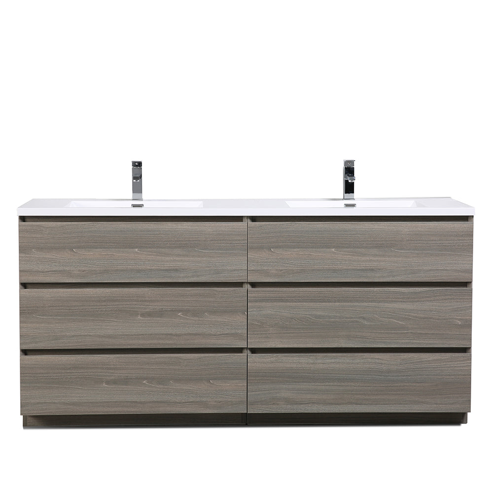 Cascade 71 in. Bathroom Furniture Set with Cabinet and Basin