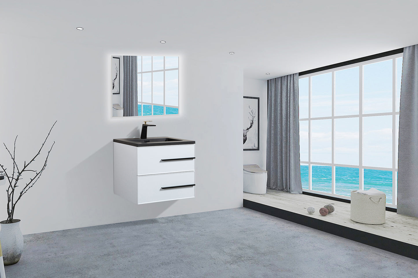 Metropolitan American Style Bathroom Vanity Washbasin with U Drawer