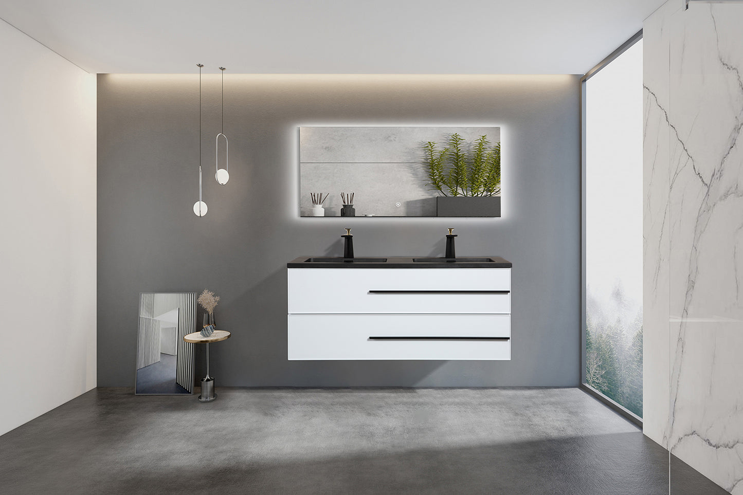 Metropolitan 48 in. American Style Bathroom Vanity Washbasin with U Drawer