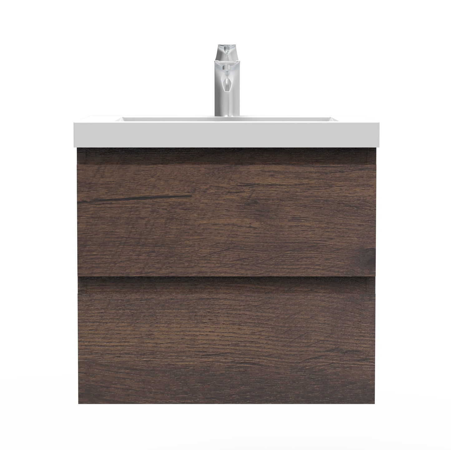 Newport Modern Design Rose Wood Bathroom Furniture Set with Cabinet and Basin
