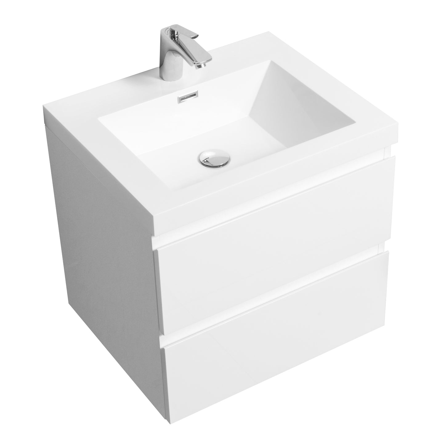 Newport Modern Design White Bathroom Furniture Set with Cabinet and Basin