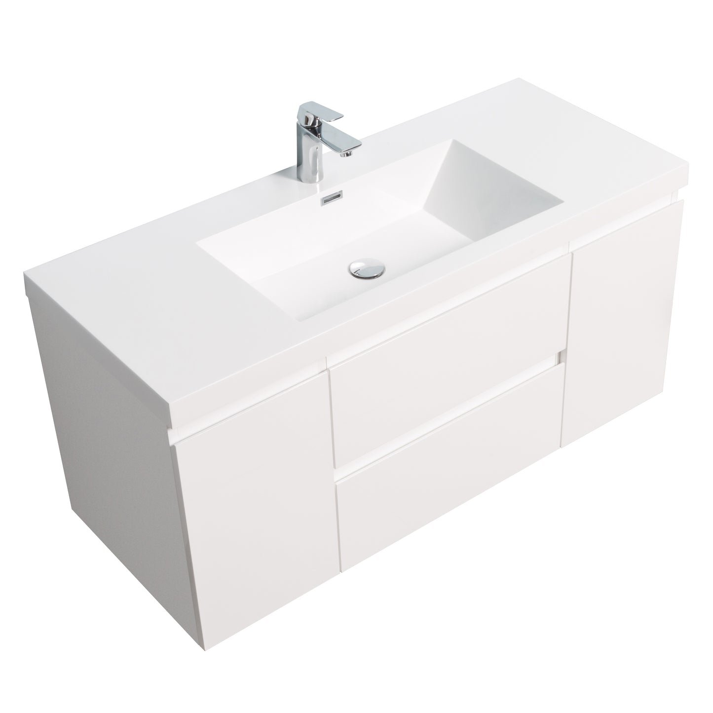 Newport Modern Design White Bathroom Furniture Set with Cabinet and Basin