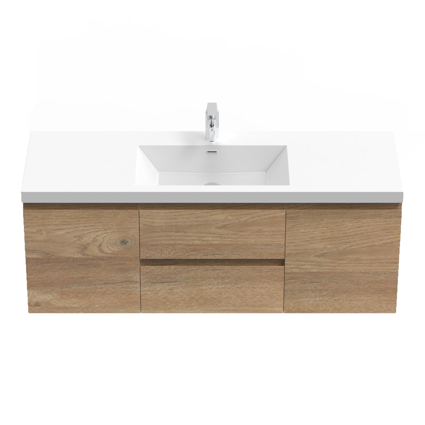 Newport Modern Design Oak Bathroom Furniture Set with Cabinet and Basin