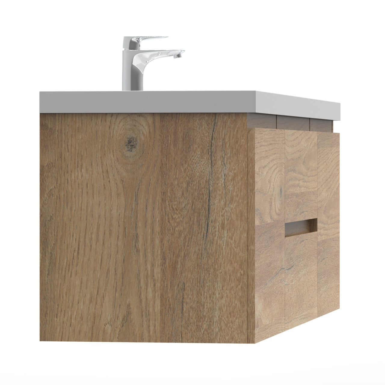 Newport Modern Design Oak Bathroom Furniture Set with Cabinet and Basin
