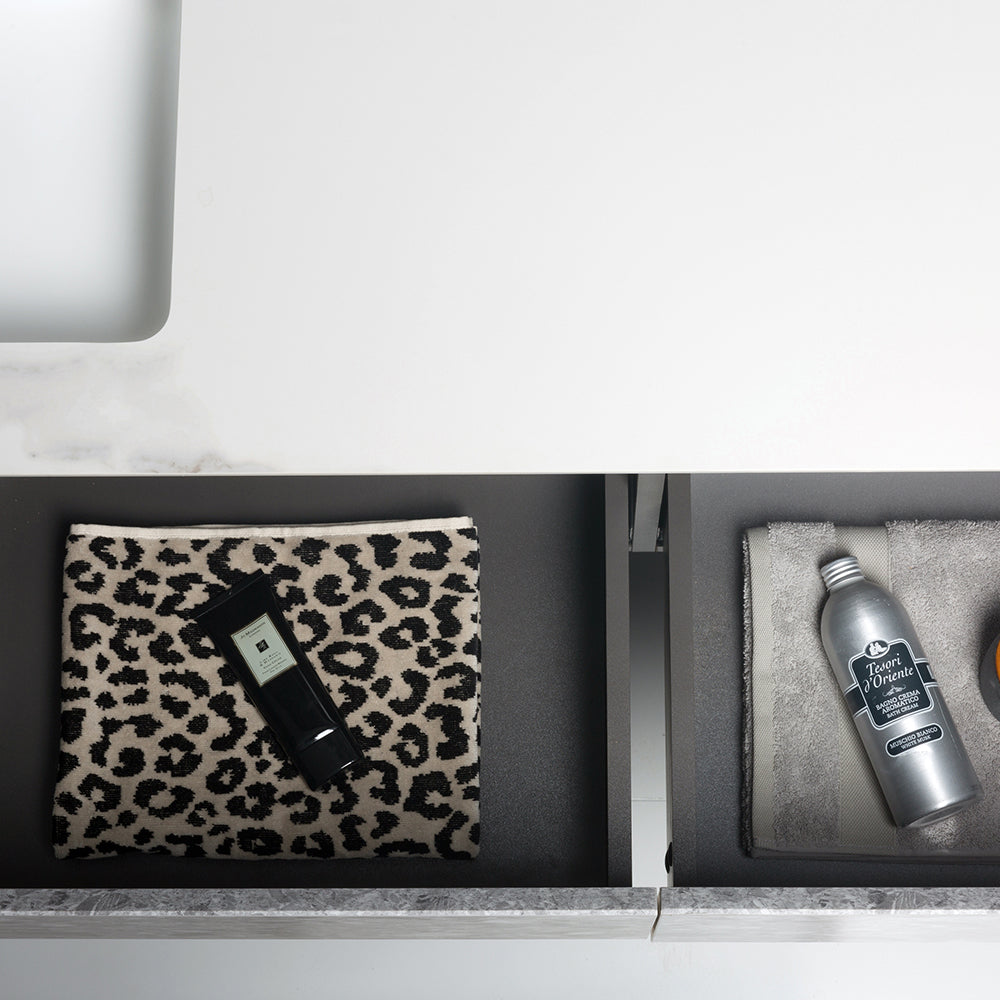 Terazzo Grey Bathroom Vanity with Imitation Stone Design