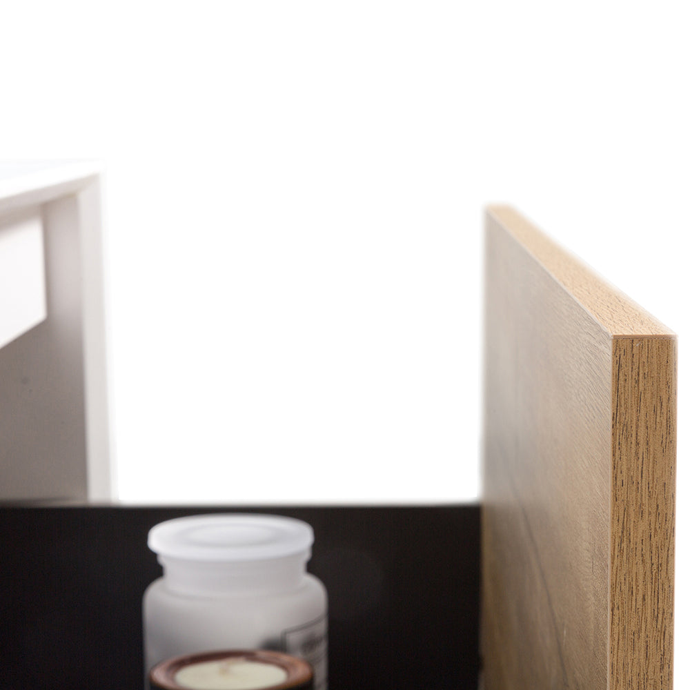 Weston Bathroom Vanity in Oak with White Cultured Marble Top