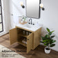 Charlotte Freestanding Bathroom Vanity in Nature Oak with Engineered Stone Countertop