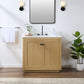 Charlotte Freestanding Bathroom Vanity in Nature Oak with Engineered Stone Countertop