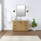 Charlotte Freestanding Bathroom Vanity in Nature Oak with Engineered Stone Countertop