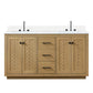 Charlotte Freestanding Bathroom Vanity in Nature Oak with Engineered Stone Countertop