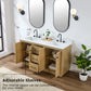 Charlotte Freestanding Bathroom Vanity in Nature Oak with Engineered Stone Countertop