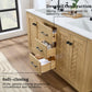 Charlotte Freestanding Bathroom Vanity in Nature Oak with Engineered Stone Countertop