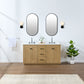 Charlotte Freestanding Bathroom Vanity in Nature Oak with Engineered Stone Countertop