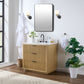 Evelyn Freestanding Bathroom Vanity in Nature Oak with Quartz Countertop