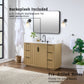 Evelyn Freestanding Bathroom Vanity in Nature Oak with Quartz Countertop