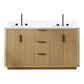 Evelyn Freestanding Bathroom Vanity in Nature Oak with Quartz Countertop