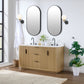 Evelyn Freestanding Bathroom Vanity in Nature Oak with Quartz Countertop