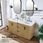 Evelyn Freestanding Bathroom Vanity in Nature Oak with Quartz Countertop