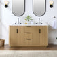 Evelyn Freestanding Bathroom Vanity in Nature Oak with Quartz Countertop