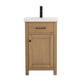 Jacklyn Freestanding Bathroom Vanity in White Oak with Basin