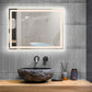 Hampton Rectangular Frameless Anti-Fog Wall Bathroom LED Vanity Mirror