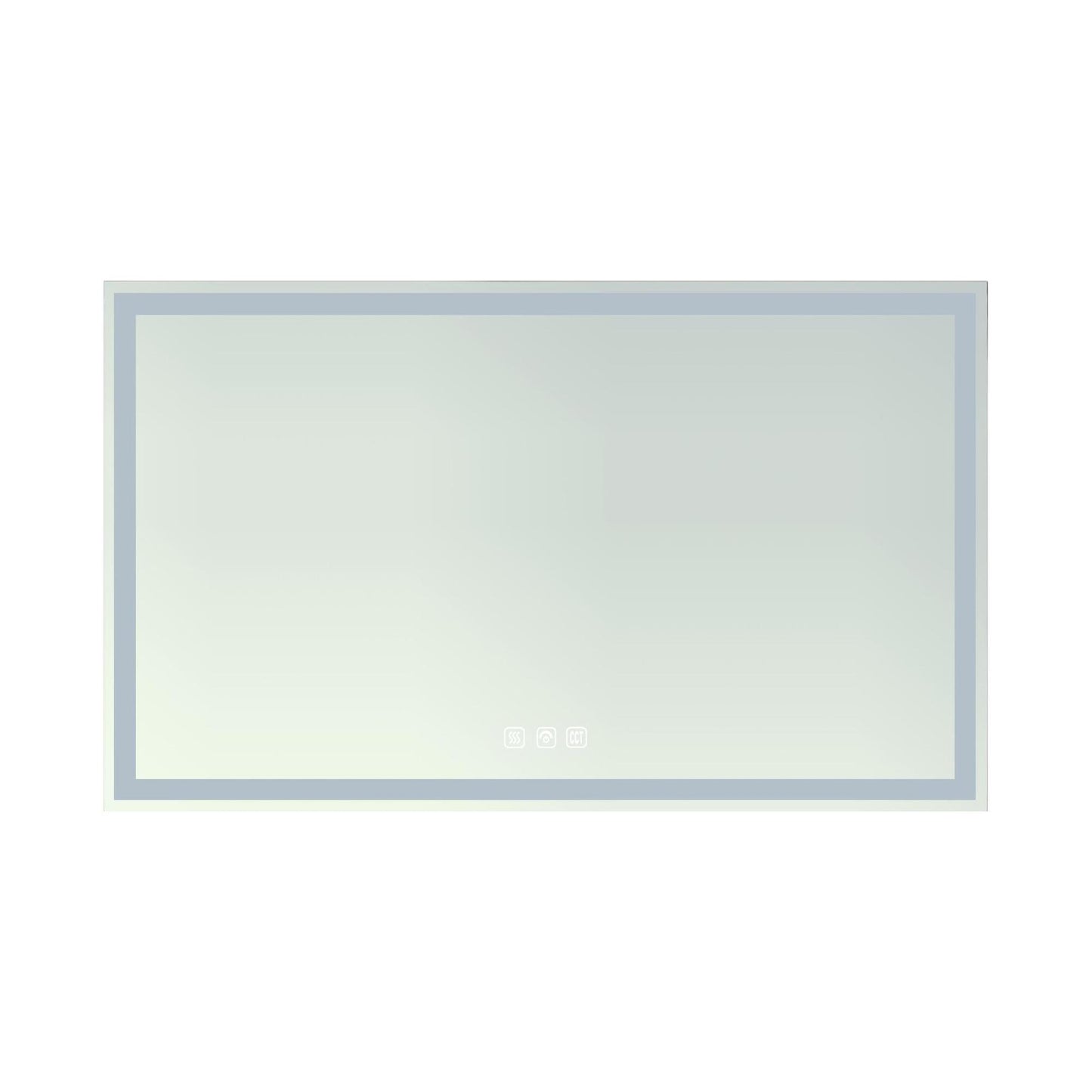 Hampton Rectangular Frameless Anti-Fog Wall Bathroom LED Vanity Mirror