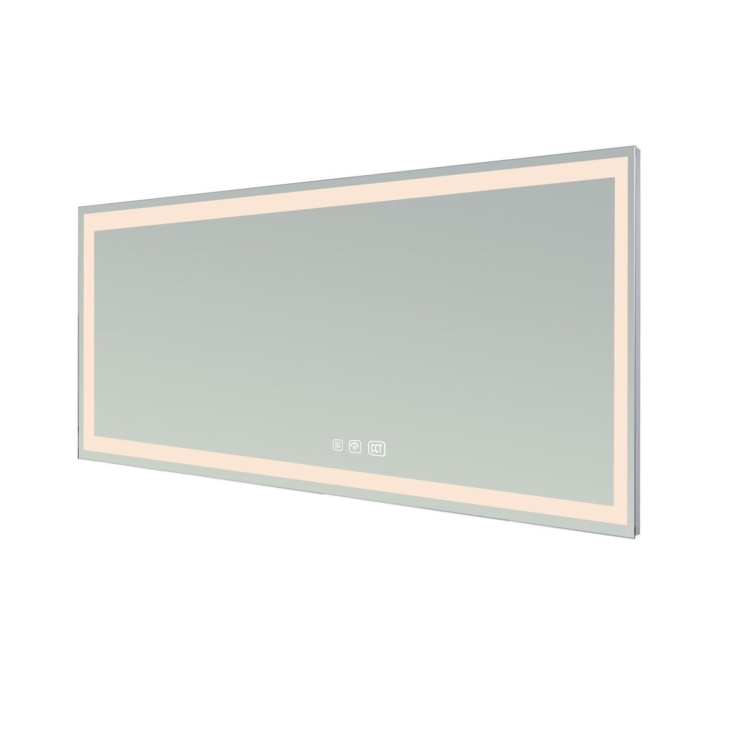 Hampton Rectangular Frameless Anti-Fog Wall Bathroom LED Vanity Mirror