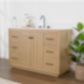 Charlotte Freestanding Bathroom Vanity in Nature Oak with Engineered Stone Countertop