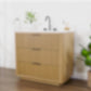 Evelyn Freestanding Bathroom Vanity in Nature Oak with Quartz Countertop