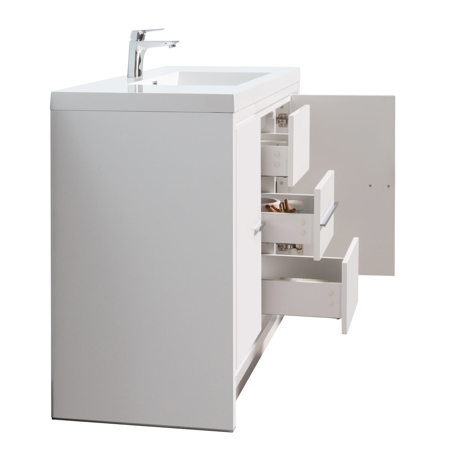 Boardwalk Modern Design Bathroom Furniture Set with Cabinet and Basin