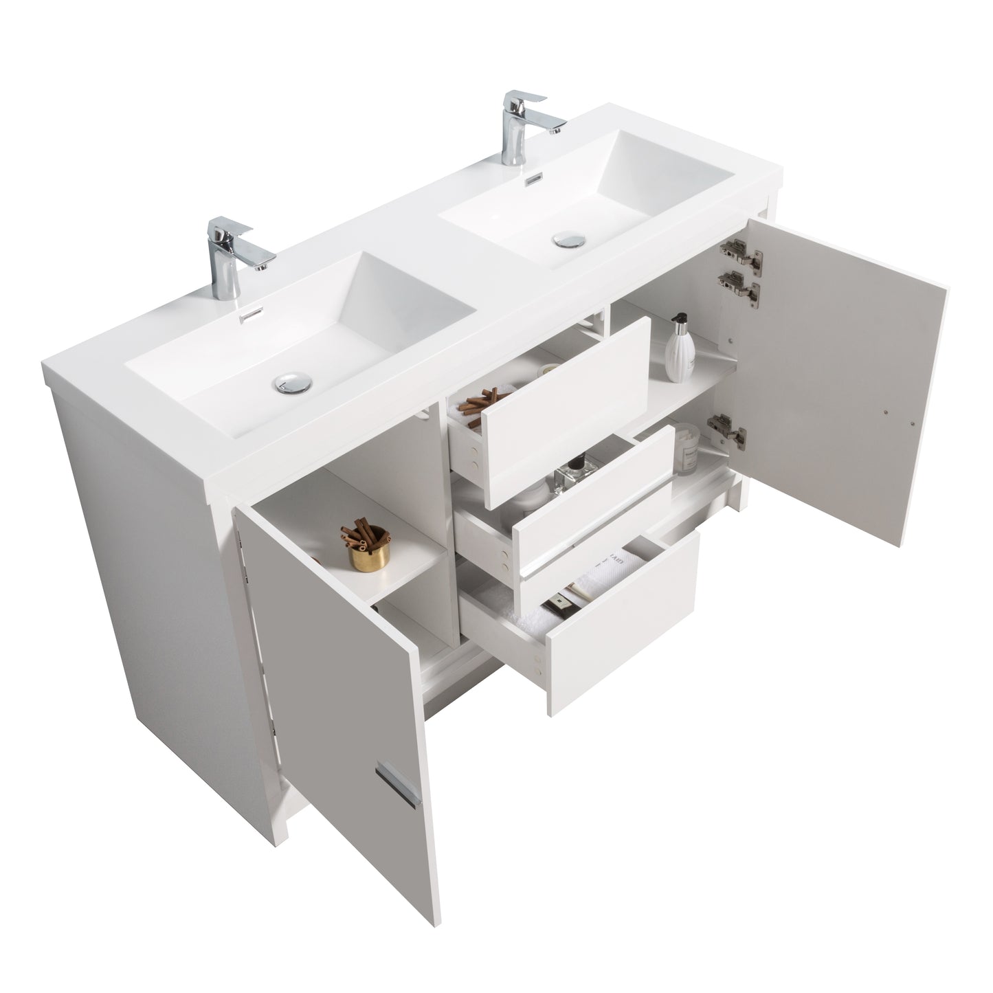 Boardwalk Modern Design Bathroom Furniture Set with Cabinet and Basin