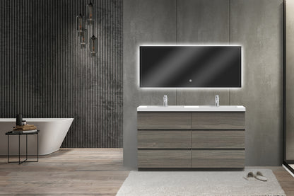 Cascade 59 in. Bathroom Furniture Set with Cabinet and Basin