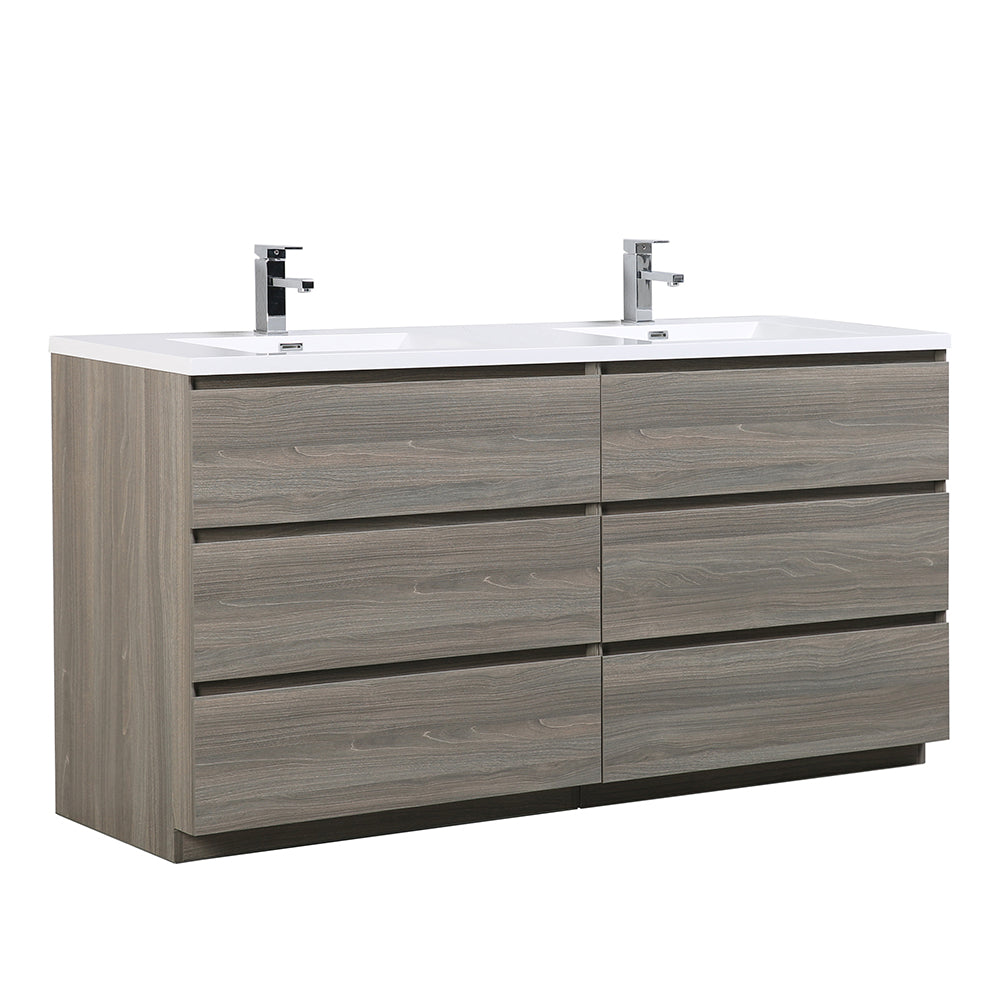 Cascade 71 in. Bathroom Furniture Set with Cabinet and Basin