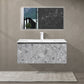 Terazzo Grey Bathroom Vanity with Imitation Stone Design