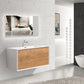 Weston Bathroom Vanity in Oak with White Cultured Marble Top